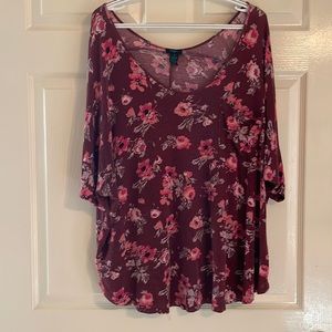 Floral print, plus size T-Shirt.